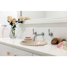 Cargar imagen en el visor de la galería, Champagne Limestone Oval Braid Self-rimming Above Vanity Bathroom Sink (W)18" (L)22" (H)6"