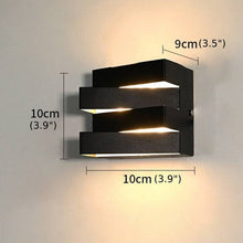 Load image into Gallery viewer, Black/White Outdoor/Indoor Alumunim LED Wall Light For Garden, Villa, Porch