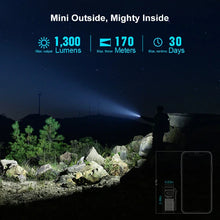 Carregar imagem no visualizador da galeria, OLIGHT BATON4KITBK Baton 4 Powerful EDC Flashlight 1300 Lumens - Black - Premium (With Charging Case)