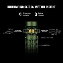 Carregar imagem no visualizador da galeria, OLIGHT BATON4KITODG Baton 4 Powerful EDC Flashlight 1300 Lumens - OD Green - Premium (With Charging Case)