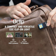 Carregar imagem no visualizador da galeria, OLIGHT OCLIPBK Oclip Clip Light with White and Red Light - Black