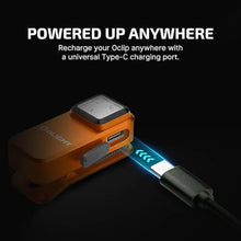Carregar imagem no visualizador da galeria, OLIGHT OCLIPOG Oclip Clip Light with White and Red Light - Orange
