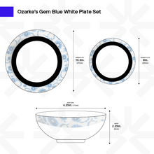 Carregar imagem no visualizador da galeria, Gem Blue White Dinnerware