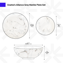 Load image into Gallery viewer, Grey Marble Dinnerware