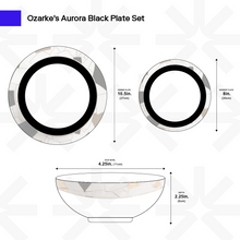 Load image into Gallery viewer, Aurora Black Plates Set