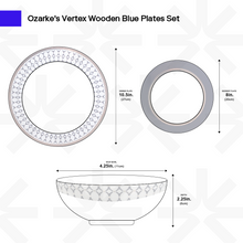Load image into Gallery viewer, Blue Flower Plates Set