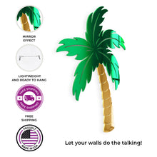 Load image into Gallery viewer, Palm Tree Mirror Wall Decor