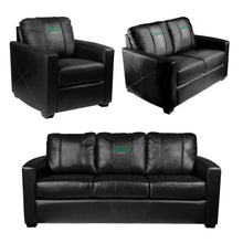 Load image into Gallery viewer, Silver Loveseat with University of North Dakota Hockey Logo