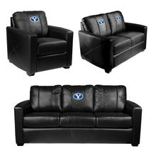 Load image into Gallery viewer, Silver Loveseat with BYU Cougars Logo
