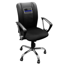 Load image into Gallery viewer, Curve Task Chair with Blue Line Flag Logo