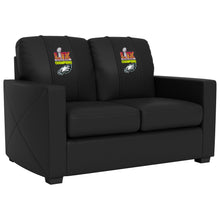 Load image into Gallery viewer, Silver Loveseat with Philadelphia Eagles Super Bowl LIX Champions Logo
