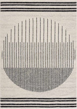 Load image into Gallery viewer, Angus Black&White Geometric Area Rug