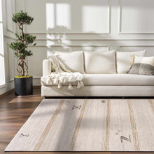 Load image into Gallery viewer, Deja Cream & Gold Area Rug - Clearance