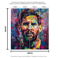 Carregar imagem no visualizador da galeria, Lionel Messi Art Wallpaper Mural. #6853