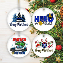 Load image into Gallery viewer, Police Officer Christmas Ornament Bundle, Law Enforcement Cop Gifts