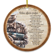 Load image into Gallery viewer, Police Officers Prayer Religious Law Enforcement Christmas Ornament