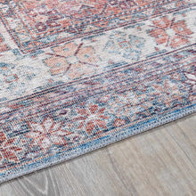 Carregar imagem no visualizador da galeria, Baltinglass Rust & Blue Washable Area Rug - Clearance