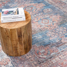 Carregar imagem no visualizador da galeria, Baltinglass Rust & Blue Washable Area Rug - Clearance