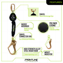 Carregar imagem no visualizador da galeria, Frontline RPW061R Web Single Leg 6' SRL with Steel Rebar Hook End