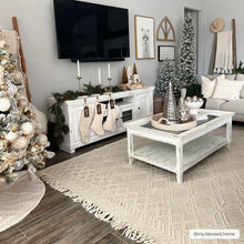 Load image into Gallery viewer, Ramsbury Beige Trellis Wool Rug