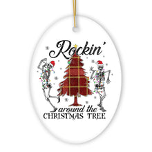 Carregar imagem no visualizador da galeria, Rockin Around the Christmas Tree Dancing Skeleton Ornament