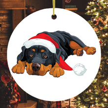 Carregar imagem no visualizador da galeria, Rottweiler Christmas Ornament