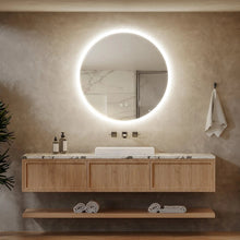 Load image into Gallery viewer, Round LED Bathroom Vanity Mirror With Dimmable Lights