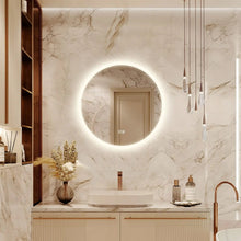 Load image into Gallery viewer, Round LED Bathroom Vanity Mirror With Dimmable Lights
