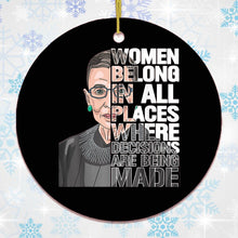 Carregar imagem no visualizador da galeria, Ruth Bader Ginsberg RGB Women's Rights Quote Ornament