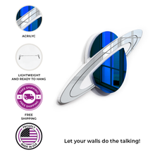 Carregar imagem no visualizador da galeria, 2-Piece Set | Planet Saturn & Space Rocket Decor