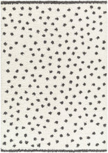 Cargar imagen en el visor de la galería, Chaia Dotted Black & White Plush Rug