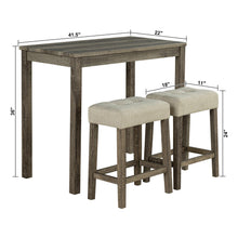 Carregar imagem no visualizador da galeria, 1 Traditional Breakfast Dining Table Set with 2 Stools for Apartment