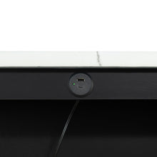 Carregar imagem no visualizador da galeria, 36" Modern Dining Table Set with 2 Stool, High Gloss Table Top, USB-A & USB-C Charging Ports