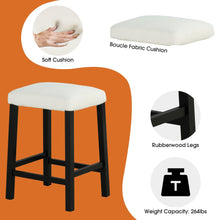 Carregar imagem no visualizador da galeria, 36" Modern Dining Table Set with 2 Stool, High Gloss Table Top, USB-A & USB-C Charging Ports