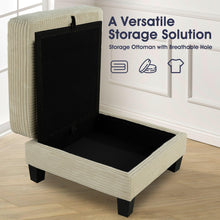 Load image into Gallery viewer, Beige 3 Piece Set Comfy Sofa Couch 3-Seater & Loveseat Sofa with Storage Ottoman with USB