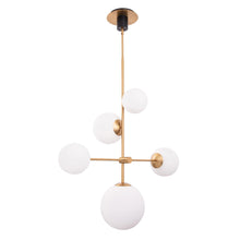 Carregar imagem no visualizador da galeria, Spark Modern Gold 5 Light Dimmable Chandelier