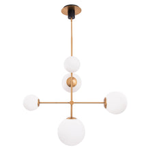 Carregar imagem no visualizador da galeria, Spark Modern Gold 5 Light Dimmable Chandelier