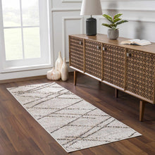 Load image into Gallery viewer, Baqer Bone & Tan Textured Performance Rug - Clearance