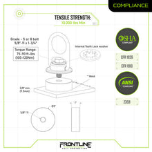 Load image into Gallery viewer, Frontline STMP10K-WO + STM10K-SA MEGA Swivel 10k Steel Anchor with Weld-on Puck