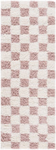 Load image into Gallery viewer, Atira Pink Checkered Shag Rug