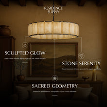 Carregar imagem no visualizador da galeria, Sakhra Round Alabaster Chandelier