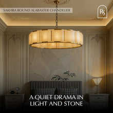 Carregar imagem no visualizador da galeria, Sakhra Round Alabaster Chandelier