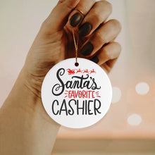 Load image into Gallery viewer, Santa's Favorite Cashier Christmas Ornament
