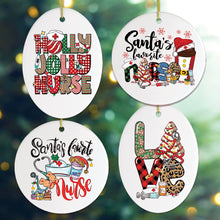 Load image into Gallery viewer, Santa's Favorite Nurse Christmas Ornament Bundle Set of Four