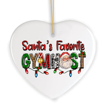 Load image into Gallery viewer, Santa’s Favorite Gymnast Christmas Ornament