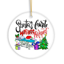 Load image into Gallery viewer, Santa’s Favorite Massage Therapist Christmas Ornament, Appreciation Gift