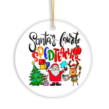 Load image into Gallery viewer, Santa’s Favorite Special Education Teacher Christmas Ornament, Children with Autism Gift