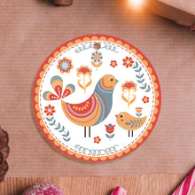 Carregar imagem no visualizador da galeria, Scandinavian Folk Bird Christmas Ornament