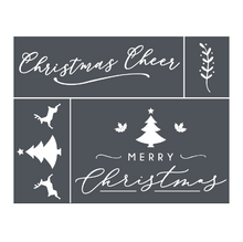 Cargar imagen en el visor de la galería, Christmas Cheer - Mesh Stencil 8.5x11