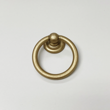 Carregar imagem no visualizador da galeria, Capri Brushed Gold Cup Drawer Pull, Ring Pull or Round Cabinet Knob